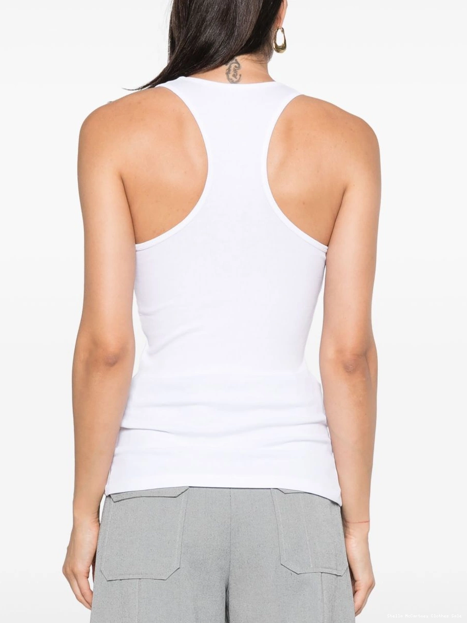 Cheap Women Stella tank McCartney slogan-print top 0716